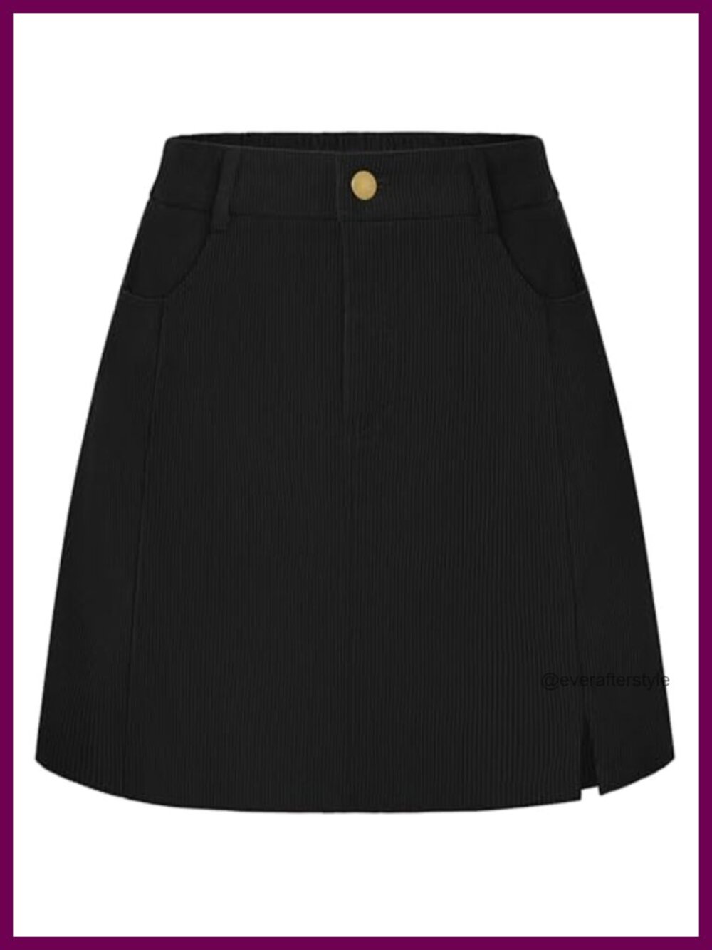 Corduroy Mini Skirt A-Line High Elastic Waist Fall Winter Short